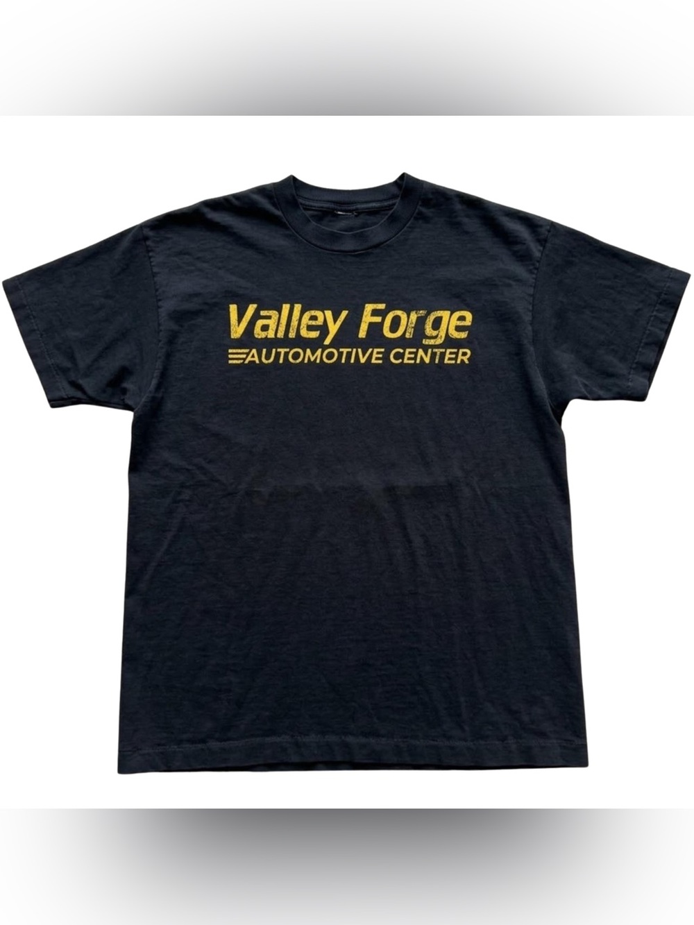 Gildan Black Short-Sleeve Tee with Yellow Valley Forge Logo
